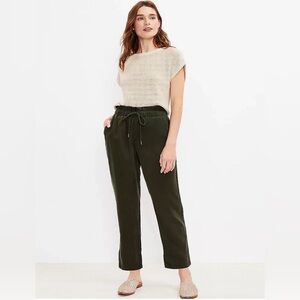 LOFT Womens Emory Taper Pants  Olive Green, Women’s SP